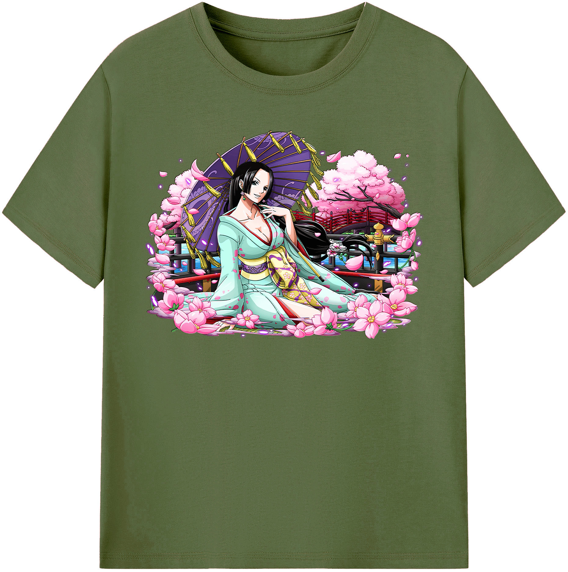 ワンピース ボア・ハンコック ONE PIECE Boa·Hancock 綿100％半袖Tシャツ（フロントプリント）